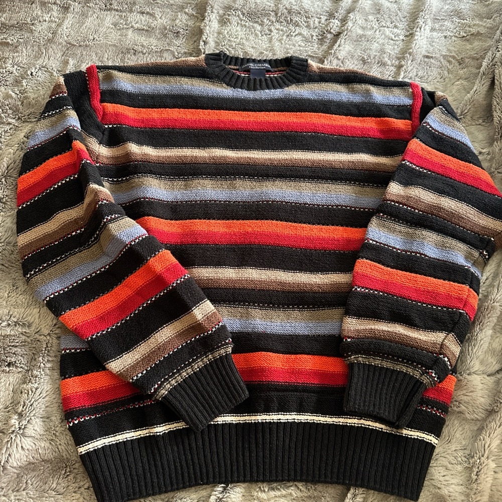 LIKE NEW men’s large ‘Daniel Cremieux’ Multicoloured striped sweater